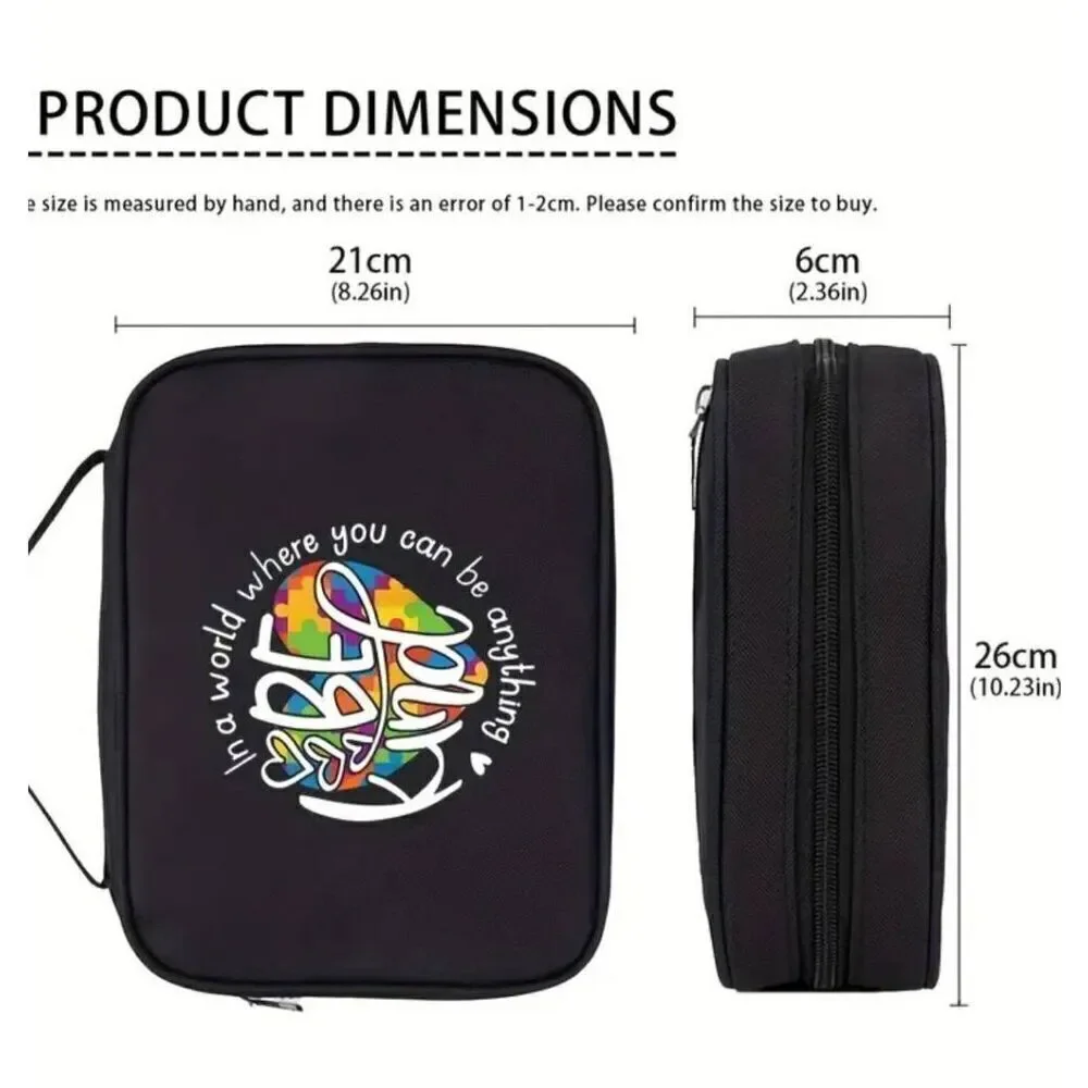 Ladies Black Be Kind Bible Case Book Cover - Picture 2 of 7